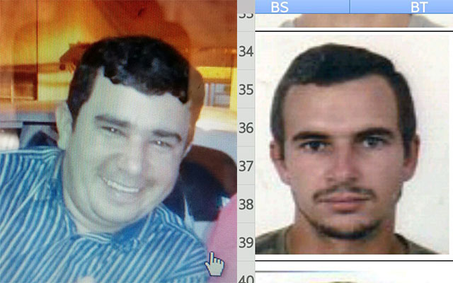 Vítimas do acidente: A esquerda, Marcelo da Costa Silva. A direita, Rodrigo Fonseca da Silva.