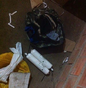 Bananas de dinamite também foram encontradas durante a operação (Foto: Divulgação/3º BPM)