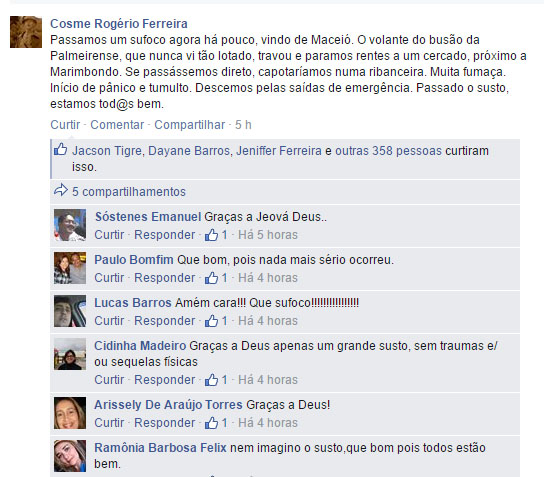 Postagem foi feita no Facebook (Foto: Reprodução)