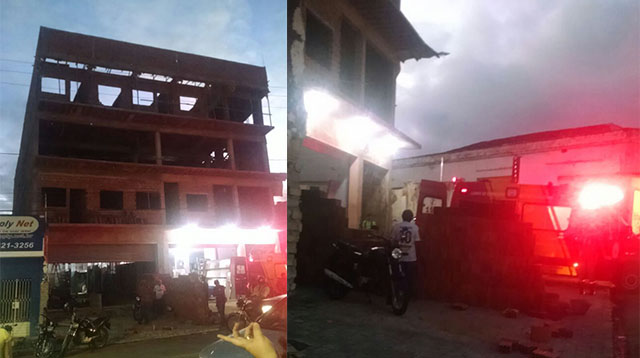 Acidente aconteceu em uma loja de construção no centro de Palmeira dos Índios (Cortesia: Internauta)