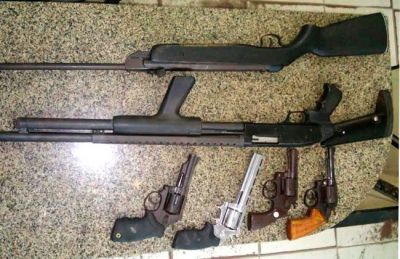 Durante a operação seis armas foram apreendidas. (Foto: Ascom/PC)