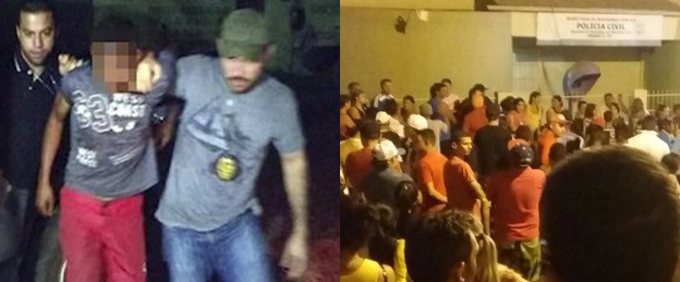 População invade delegacia após apreensão de menor suspeito de estuprar bebê de um ano