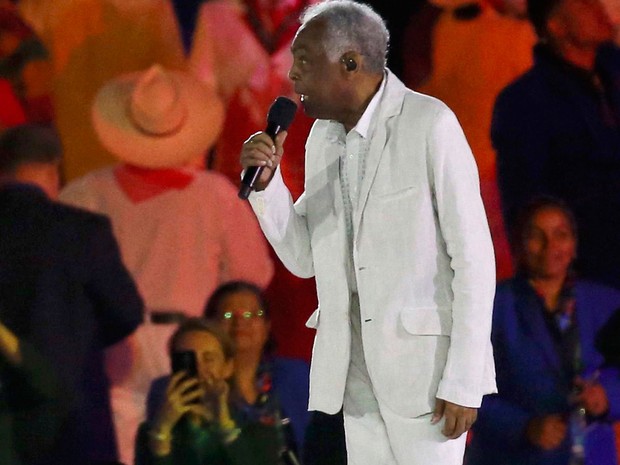 Gilberto Gil durante a cerimônia de abertura da Olimpíada Rio 2016 (Foto: Issei Kato/Reuters)