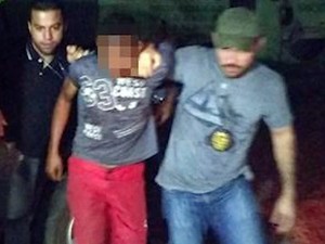 Suspeito foi apreendido e encaminhado para a cidade de Piripiri (Foto: Reprodução/TV Clube)