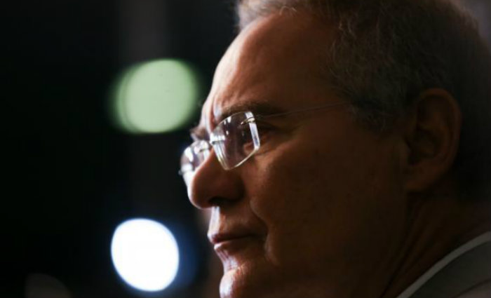 O presidente do Senado, Renan Calheiros, em entrevista no Congresso Nacional. Foto: Marcelo Camargo/Agência Brasil