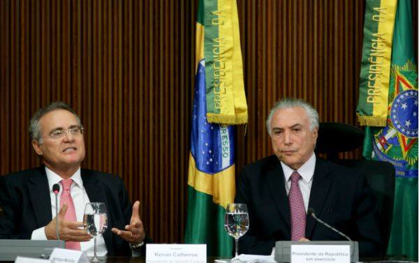 Renan Calheiros faz pedido à presidente Michel Temer e é atendido