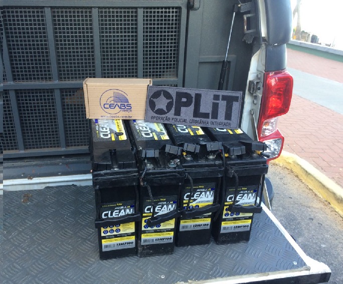 Oplit recupera baterias de telecomunicação que foram furtadas
