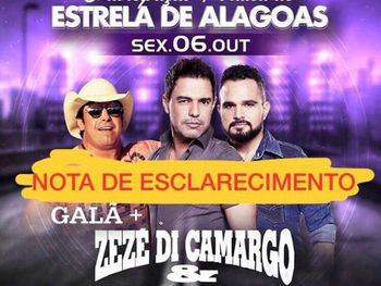 MPE suspende show de Zezé e Luciano em Estrela de Alagoas