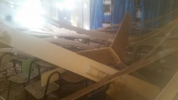 Construção irregular desaba e destrói parte de escola na Barra Nova