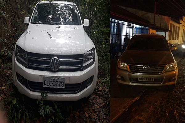 Polícia recupera duas camionetes roubadas