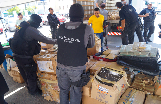 Drogas apreendidas em Alagoas tem custo estimado em mais de R$ 10 milhões