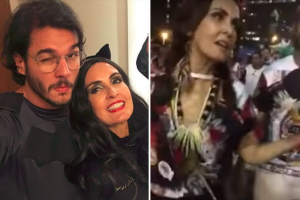 Fátima Bernardes enfrenta climão em ‘entrevista’ com foliões