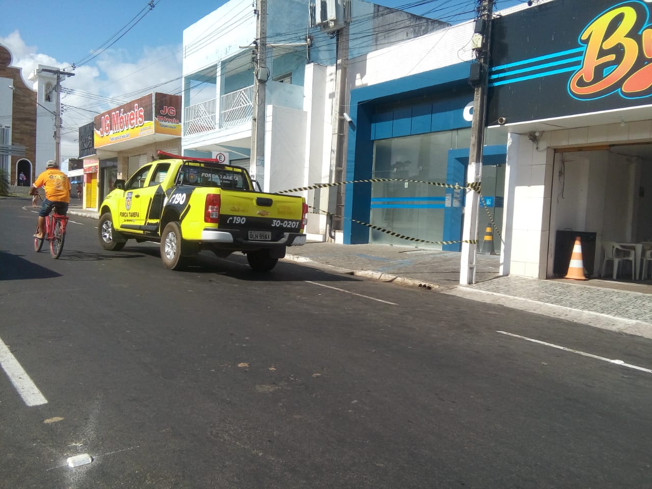 Tentativa de ataque causa incêndio em terminais da Caixa Econômica em Girau