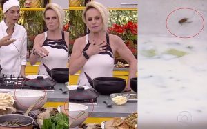 Barata é encontrada no prato de Ana Maria Braga e gera revolta na Globo