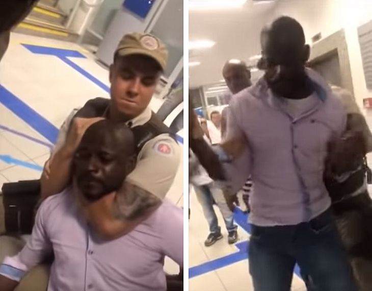 Vídeo: empresário leva ‘gravata’ na frente da filha e acusa banco e PM de racismo