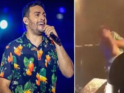 Vídeo flagra momento que Mano Walter é atingido por latinha em show no Maranhão