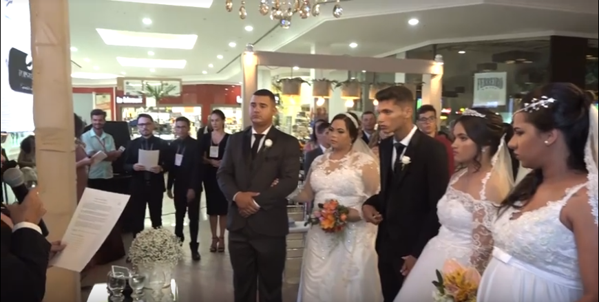 Noivos realizam sonho de casamento em cerimônia no shopping de Arapiraca