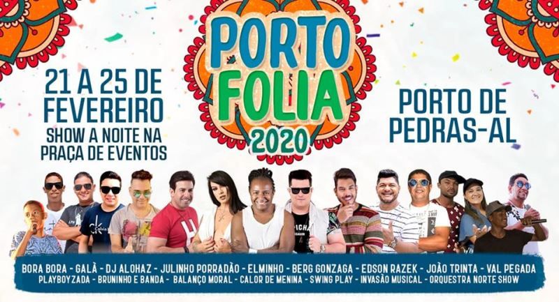 Porto de Pedras anuncia o “Porto Folia 2020” prometendo ser o maior Carnaval de AL