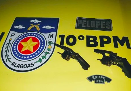 Jovens são presos e duas armas são apreendidas pela PM em Palmeira dos Índios