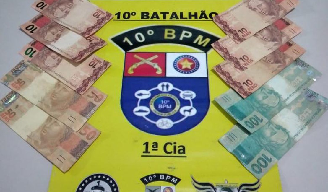 Polícia apreende menores com notas falsificadas em Palmeira dos Índios