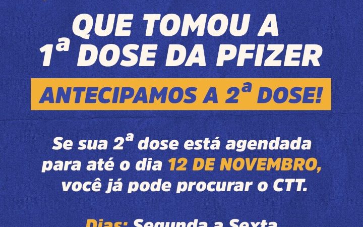 Palmeira antecipa segunda dose da Pfizer