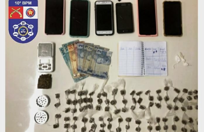 Polícia Militar recebe denúncia de homicídio e acaba prendendo jovens por tráfico de drogas em Igaci