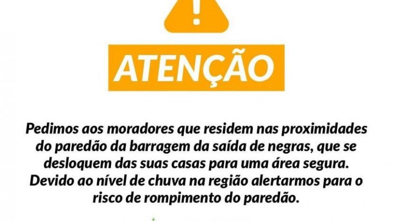 Prefeitura de Canapi emite alerta para risco de rompimento de barragem