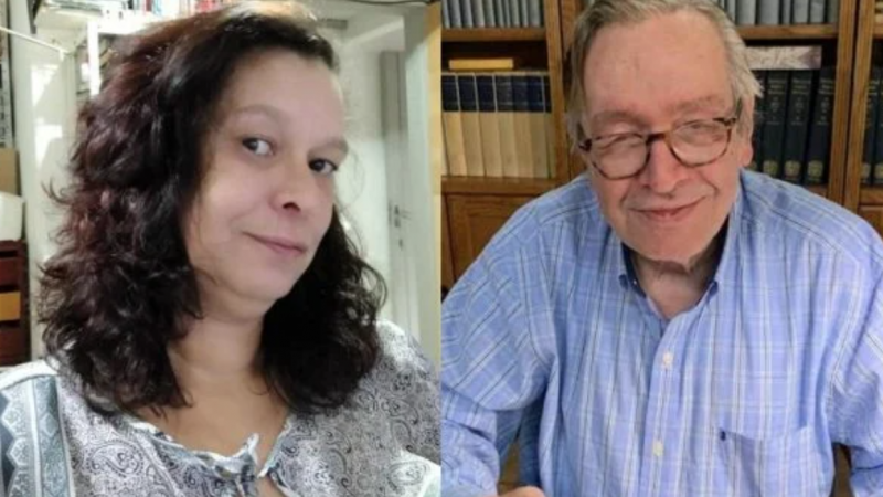 Filha de Olavo de Carvalho diz que pai teve as “mãos sujas de sangue”