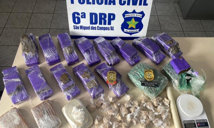 Idoso e mulher são presos com 20 kg de drogas avaliadas em R$ 80 mil