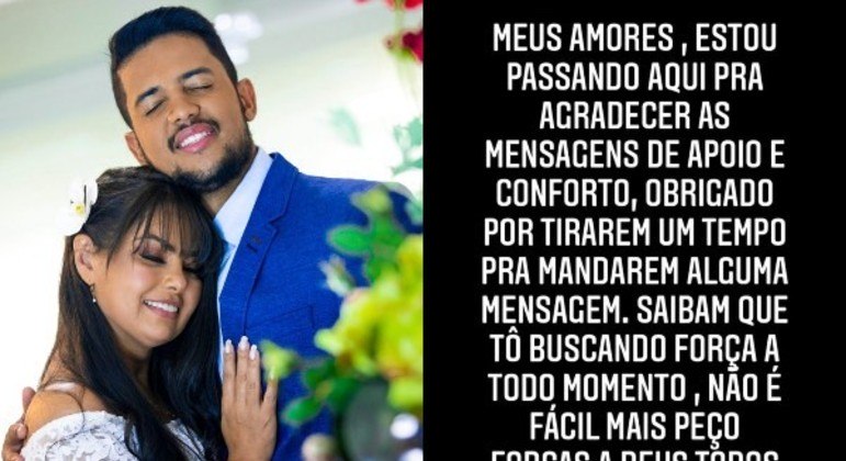 Viúvo de Paulinha Abelha desabafa sobre luto após morte da cantora: ‘Não é fácil’