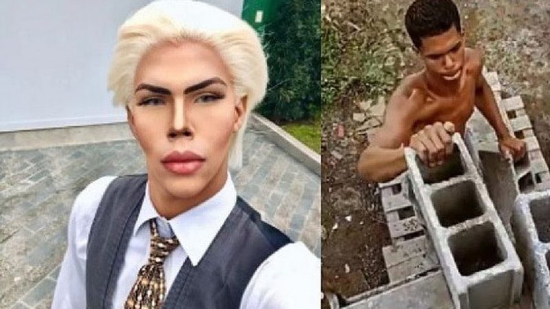 Jovem desiste de ser “Ken Humano” e vira auxiliar de pedreiro