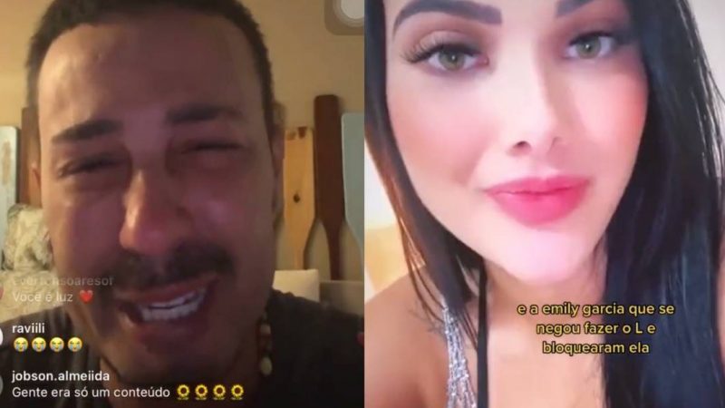 Carlinhos Maia vai aos prantos após desentendimento com a cunhada Emily Garcia