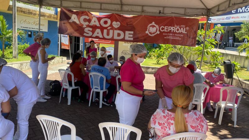 Ação realizada pelo Ceproal em Palmeira dos Índios em alusão ao Outubro Rosa