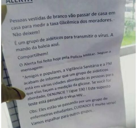 Secretaria de saúde de Palmeira desmente rumores sobre profissionais que estão fazendo coleta à domicílio; “Fake News”