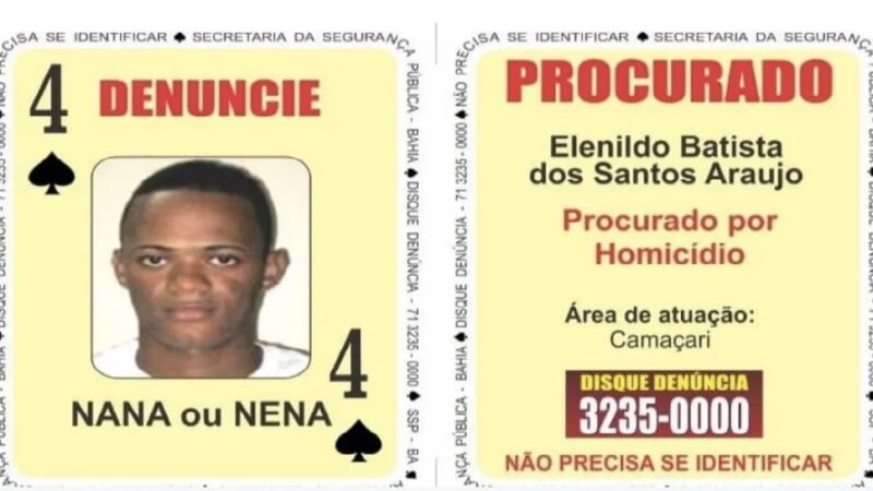 Criminoso que passou pelo ‘Baralho do Crime’, sendo um dos mais procurados da Bahia, morre em confronto com a polícia em Alagoas