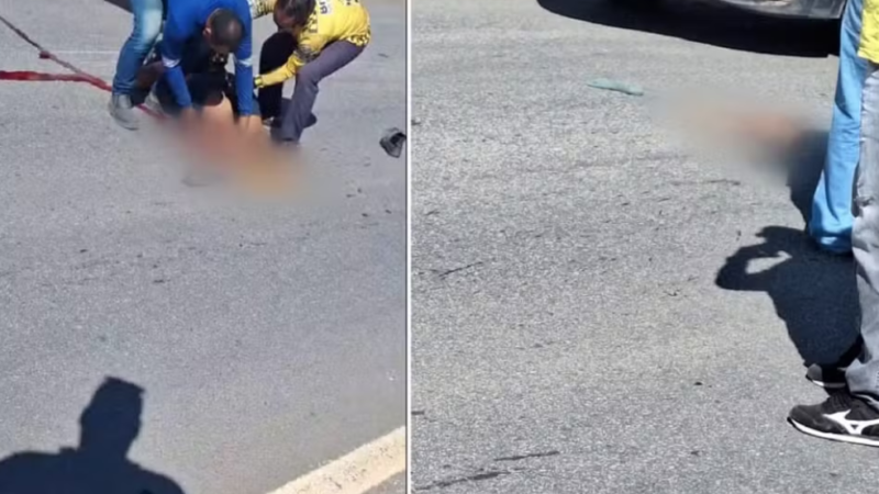 Mulher tem perna arrancada ao cair de moto e ser atropelada por caminhão em Maceió