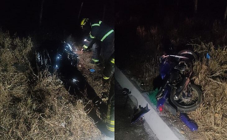 Fatalidade em Delmiro Gouveia: Acidente envolvendo carro, moto e animal deixa uma pessoa morta e outra ferida