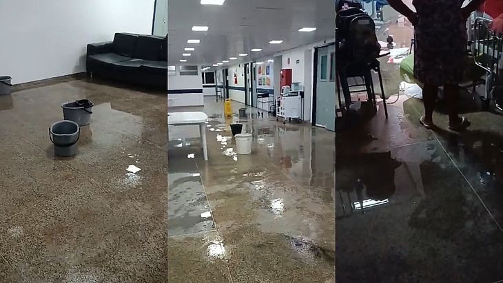 HGE volta a registrar vazamentos no teto após chuvas em Maceió