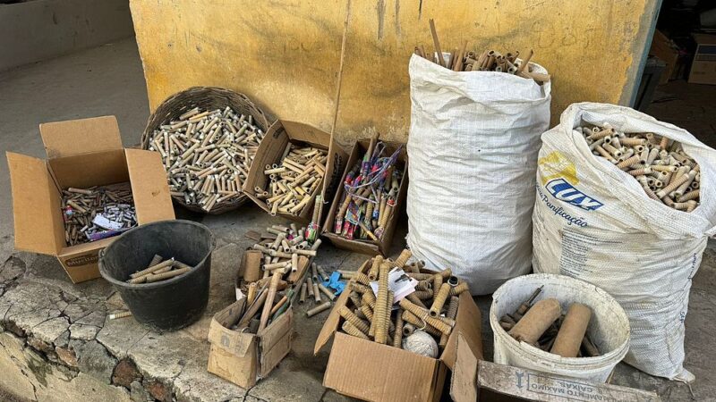 Explosivos são encontrados em casa de farinha de AL e 46 kg deles são destruídos