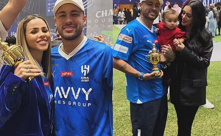 Neymar surpreende ao reunir duas ex-namoradas em jogo do Al-Hilal