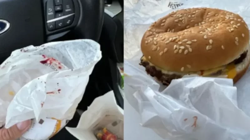 Mãe denuncia rede de fast-food após receber lanche com sangue