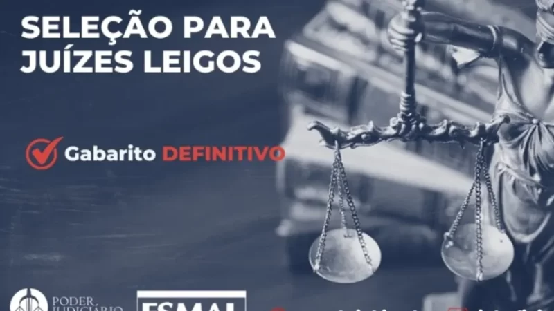 TJAL divulga gabarito definitivo de seleção para juiz leigo do TJ/AL