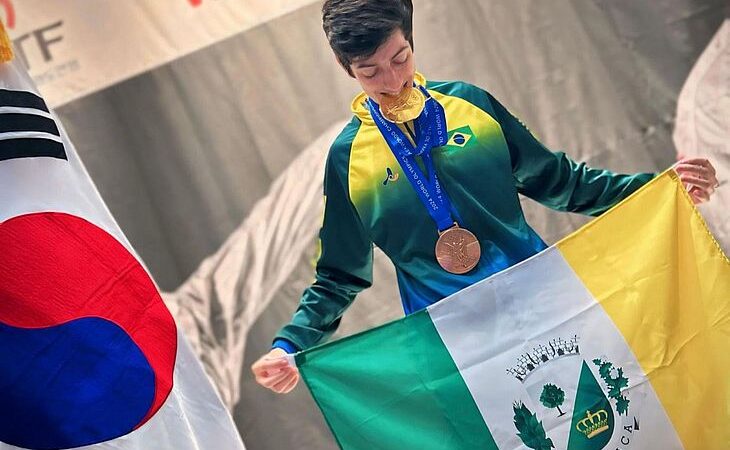 Taekwondo: arapiraquense conquista duas medalhas em competição na Coreia do Sul