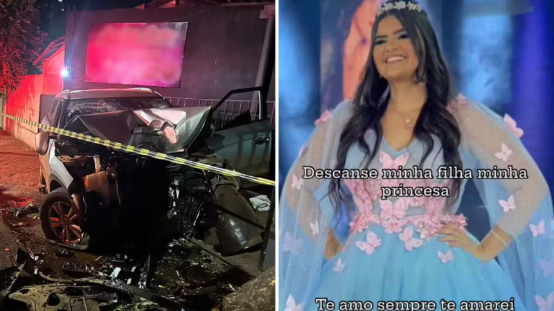 Filha de vereador morre após bater carro do pai contra árvore