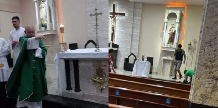 Missa é pausada após homem ensanguentado invadir igreja para pedir socorro