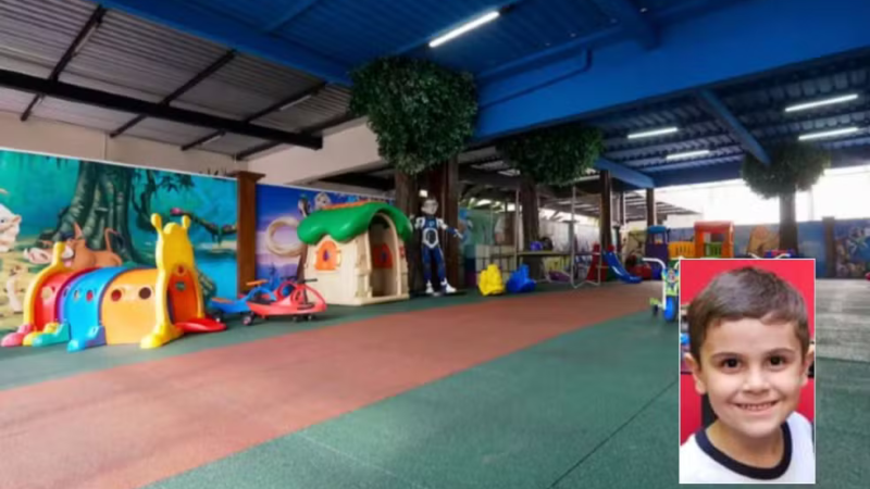 Menino de 5 anos morre ao ser atingido por casa de brinquedo em escola
