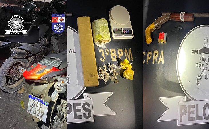 Suspeito se esconde em barbearia, mas é preso com moto roubada e drogas