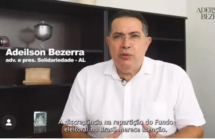 Presidente do Solidariedade em AL dispara críticas sobre rateio dos recursos do fundo eleitoral