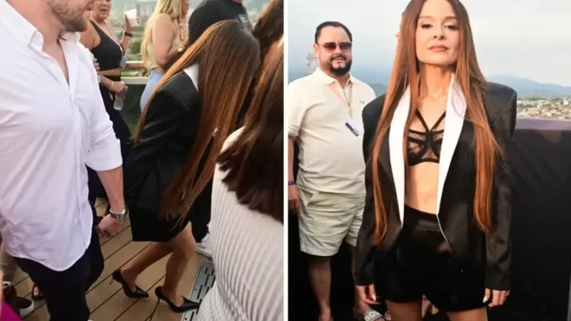 Maiara curte show de mãos dadas com affair, e aposta em look com sutiã transparente