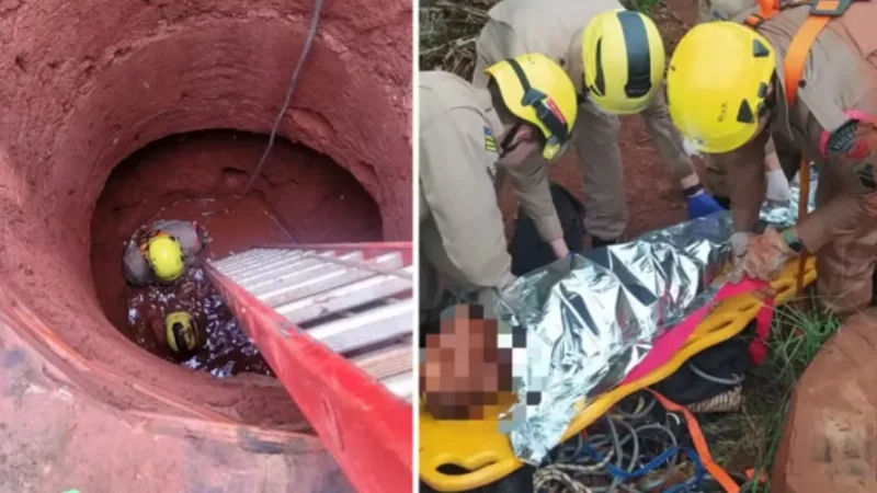 Idoso de 79 anos é resgatado após ficar quatro dias dentro de cisterna